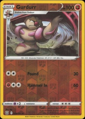 Pokemon - Gurdurr #074/163 - SWSH05: Battle Styles Reverse Holo