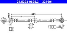 BREMSSCHLAUCH FÜR NISSAN QASHQAI II (J11, J11 ) - ATE 24.5293-0625.3