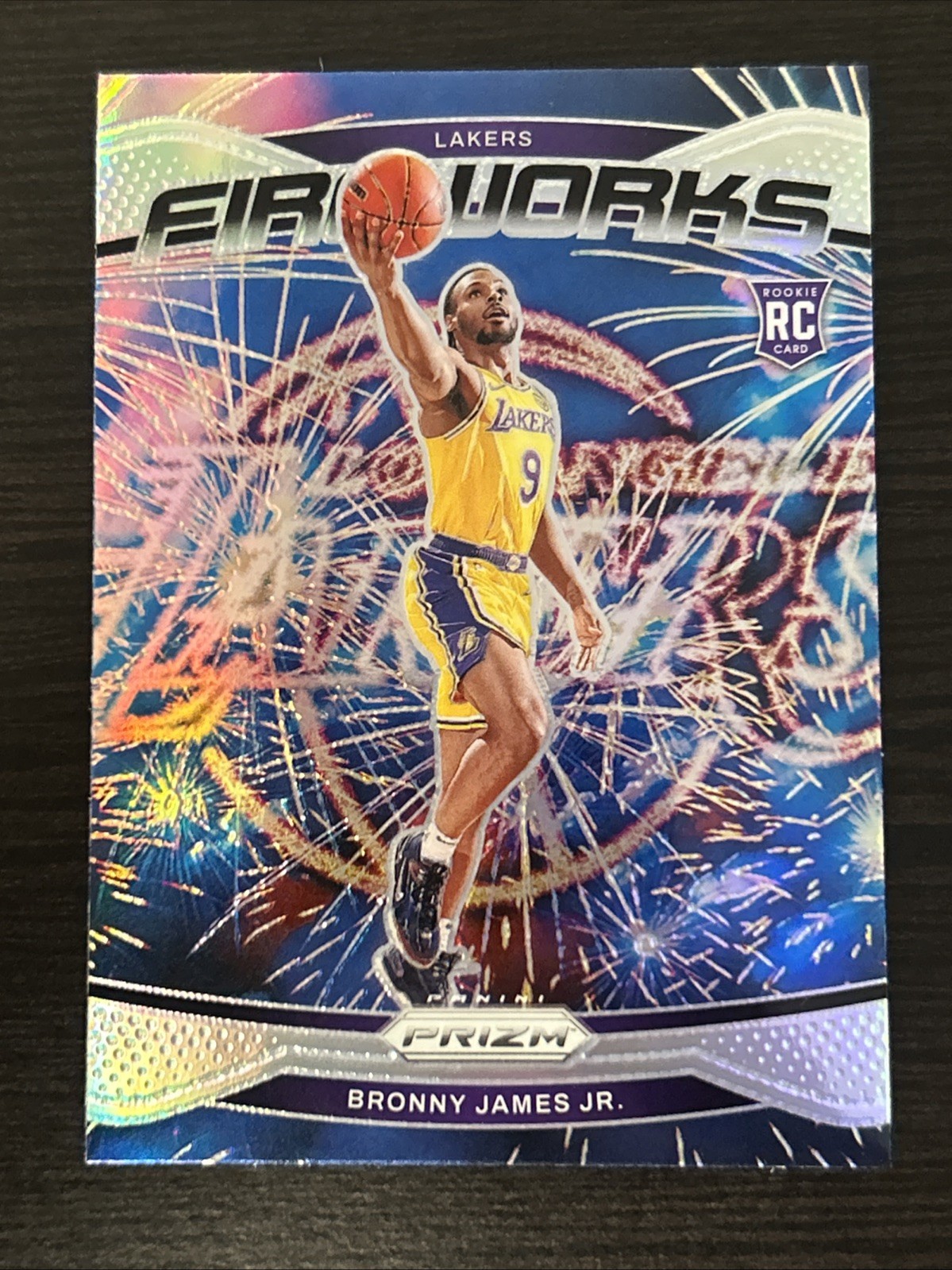 2024-25 Panini Prizm - Fireworks Bronny James #14 Silver Prizm (RC)