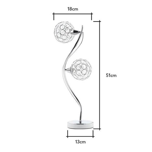 BHS Orianna Chrome Table Lamp - Picture 6 of 6