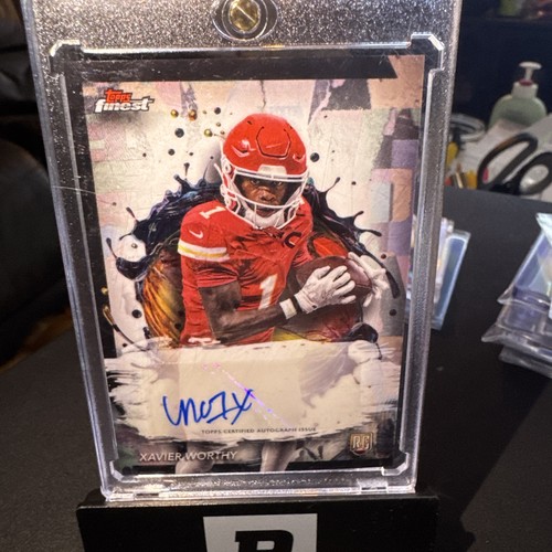 2024 Topps Finest Xavier Worthy Rookie Finest Autos #RFA-XW Chiefs RC