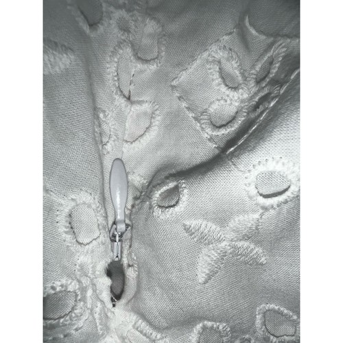 Joe Fresh weißes Midi-Sommerkleid aus Baumwolle mit Ösen Puffärmel Größe 10 Damen - Bild 5 von 8