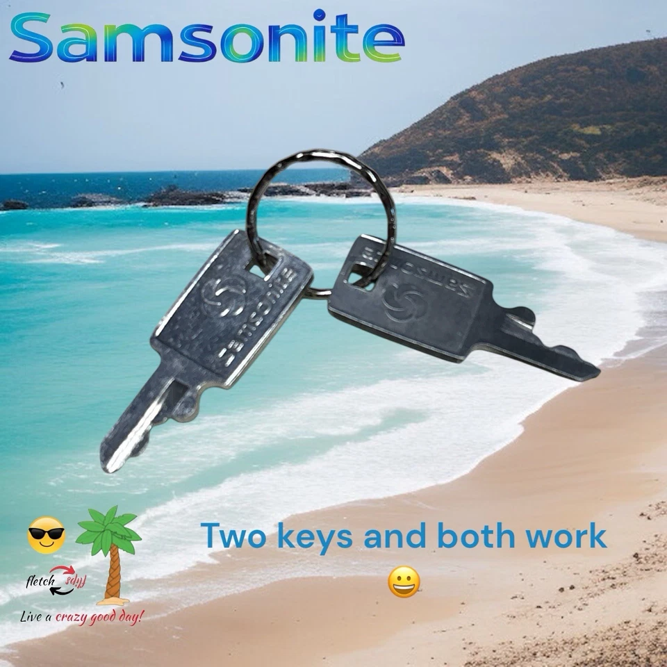 Vintage Blue Samsonite Concord 70's Travel Train Case w/Tray, Mirror & 2 Keys - Image 4 of 4