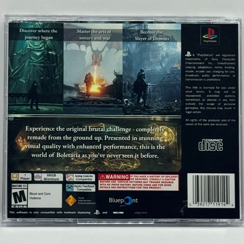 Demon's Souls | PS1-Inspired Replacement CD Jewel Case | No Disc - Picture 2 of 3