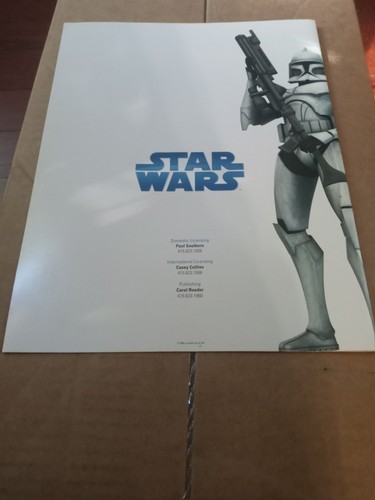 Star Wars Clone Wars 11 x 17 Lucasfilm Brochure Promo 2008 quasi nuovo - Foto 6 di 7