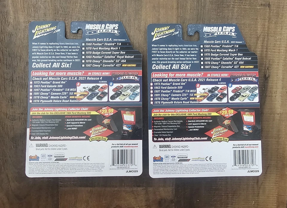 Johnny White Lightning 1970 Ford Mustang Mach 1 Muscle Cars R1 VA & Basic Car  - Image 2 of 2