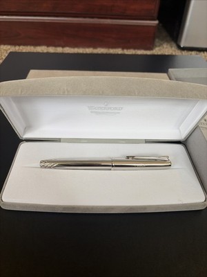 Waterford Lismore Silver Rollerball Pen Platinum Plated Brass FedEx New In Box