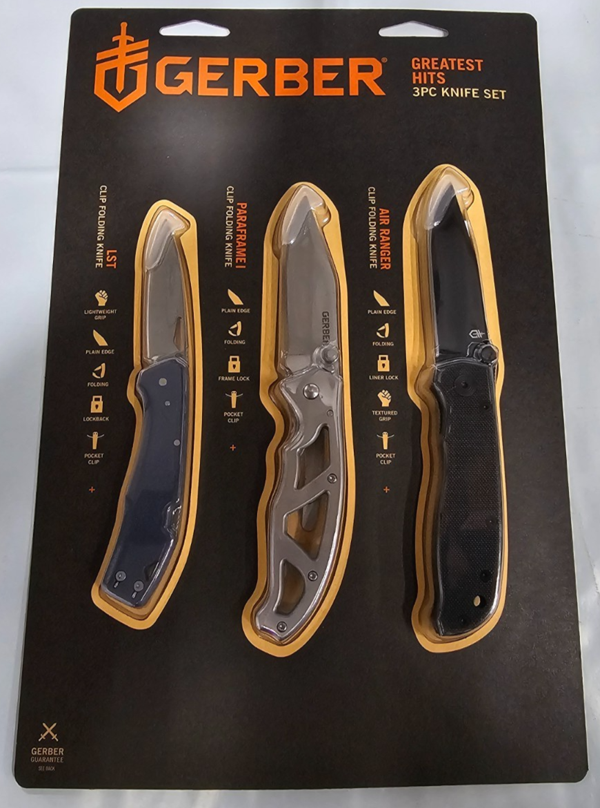 Gerber Greatest Hits 3 Pc Knife Set Paraframe Air Ranger LST | eBay