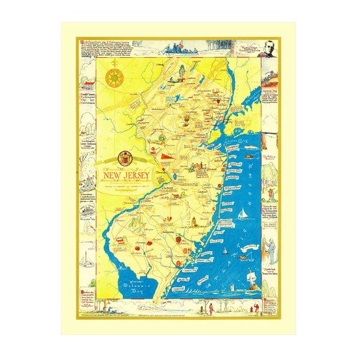 Old Map of New Jersey 1939 - Vintage New Jersey Art - Picture 6 of 29