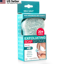 Spongeables Body Wash in a Sponge Sea Salt Avocado Oil Vitamin E 20 Washes