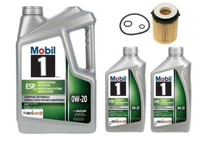 7 Quart Motor Oil Change Kit Mobil 1 ESP X2 Full Synthetic 0W-20 for Mercedes