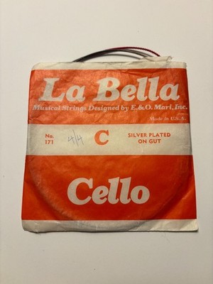 LA BELLA No. 171 4/4 Cello C String SINGLE - Silver/Gut - New Old Stock, Unused