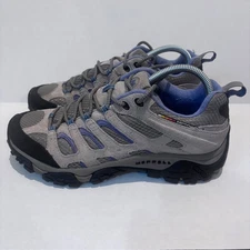 Merrell Women's Hiking Shoes Size 10 Gray Blue Moab Ventilator Vibram Trail