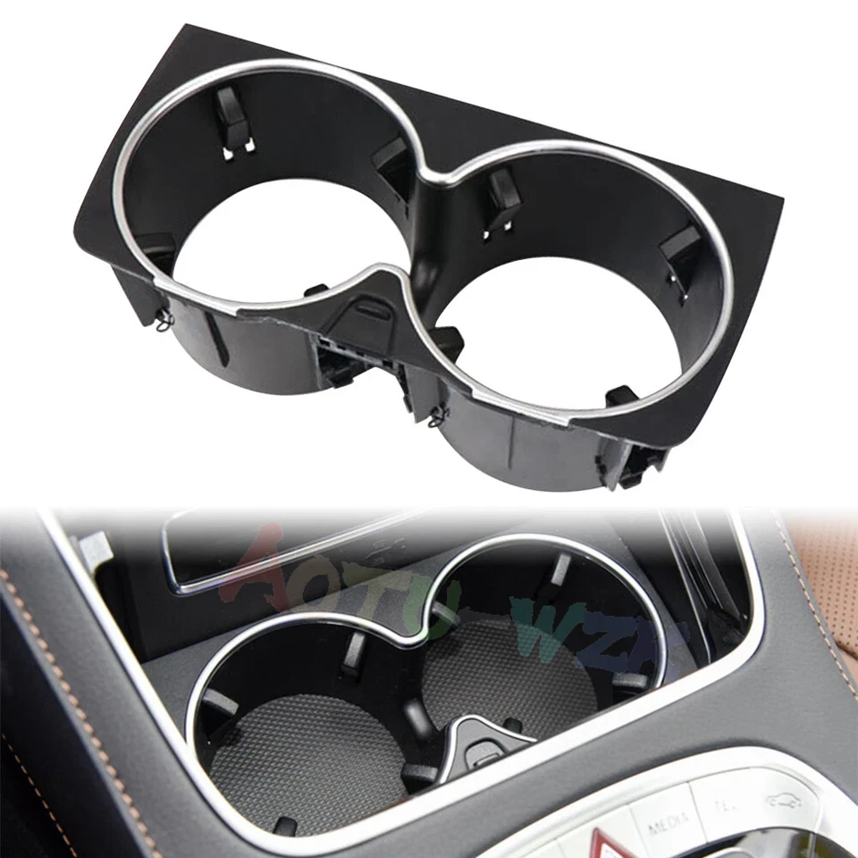 Console central porta-copo bebidas preto para Mercedes Benz W222 classe S 2018-2020 - Imagem 2 de 4