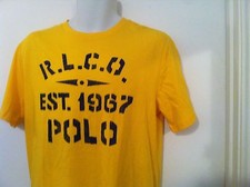 Ralph Lauren Boys T-Shirt Yellow SS Royal Blue RL Graphic Size 2T NWT