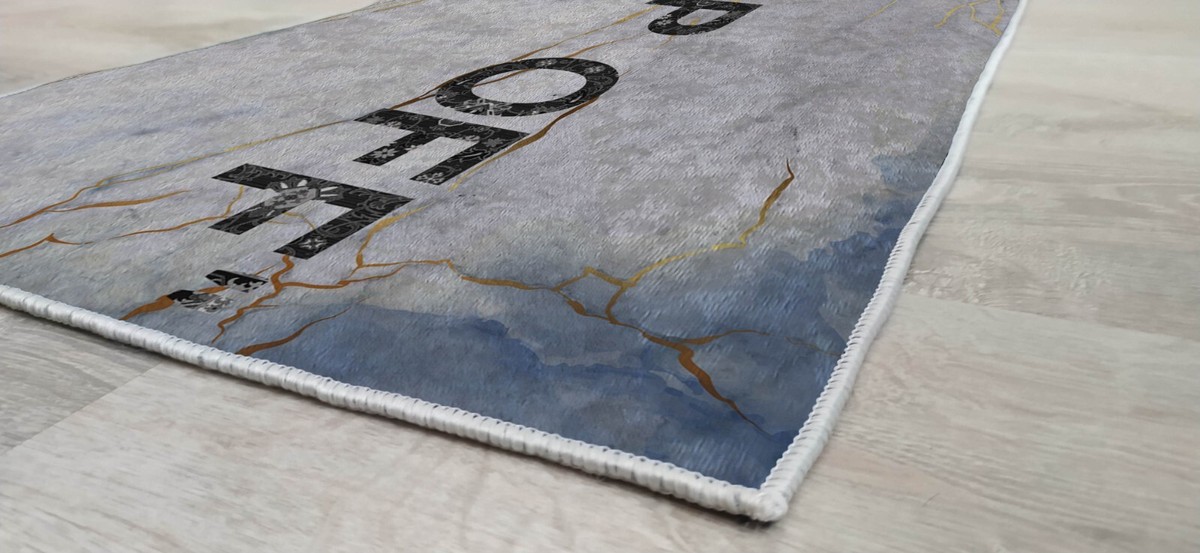 Virgil Abloh IKEA Blue-Red Rug, Popular Decor, Exhibition Rug, Keep  Off-White