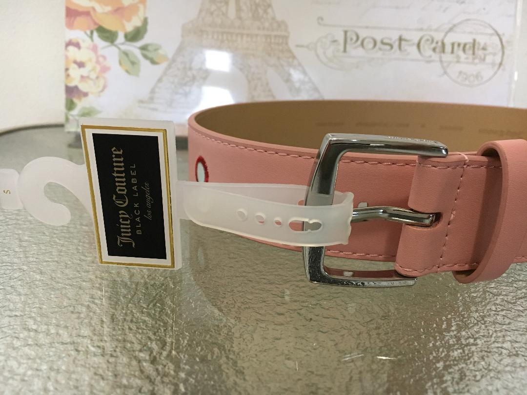NWT JUICY COUTURE WOMEN SYNTHETIC LEATHER BELT PINK SIZE  display picture 1