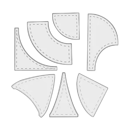 Arc Quilting Ruler Set - 3PCS Acrylic Sewing Templates For Tablecloths, Braided Twist Designs - View #12