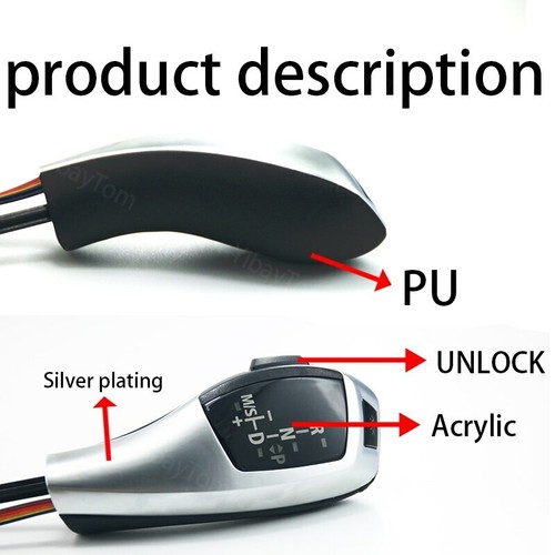 Black/W Led Gear Shift Knob Carbon Fiber Pattern LHD for BMW X3 E83 LCI 2004-10 - Picture 4 of 9