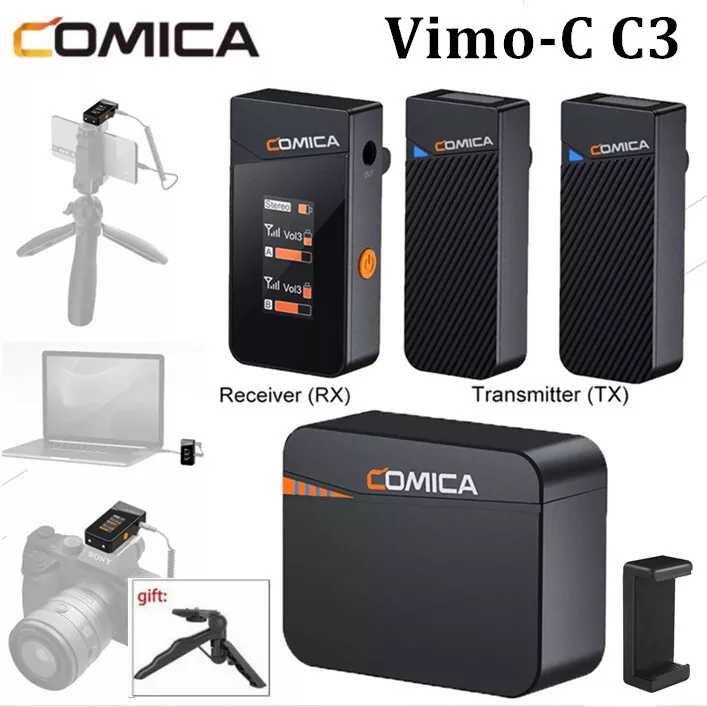 COMICA Vimo C C3 Dual-Channel Wireless Lavalier Microphone System