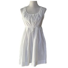 Anthropologie Eloise Lightweight Cotton Drawstring Waist Dress Size Small