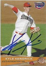 KYLE KENDRICK Autographed Signed 2006 Clearwater card Philadelphia Phillies COA