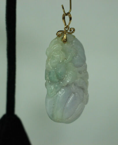 Old Chinese Hand Carved "A" Jade Pendant - Picture 1 of 12