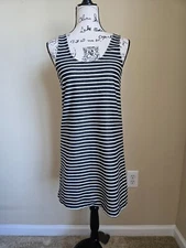 Madewell tank dress nautical striped basic jersey womens S
