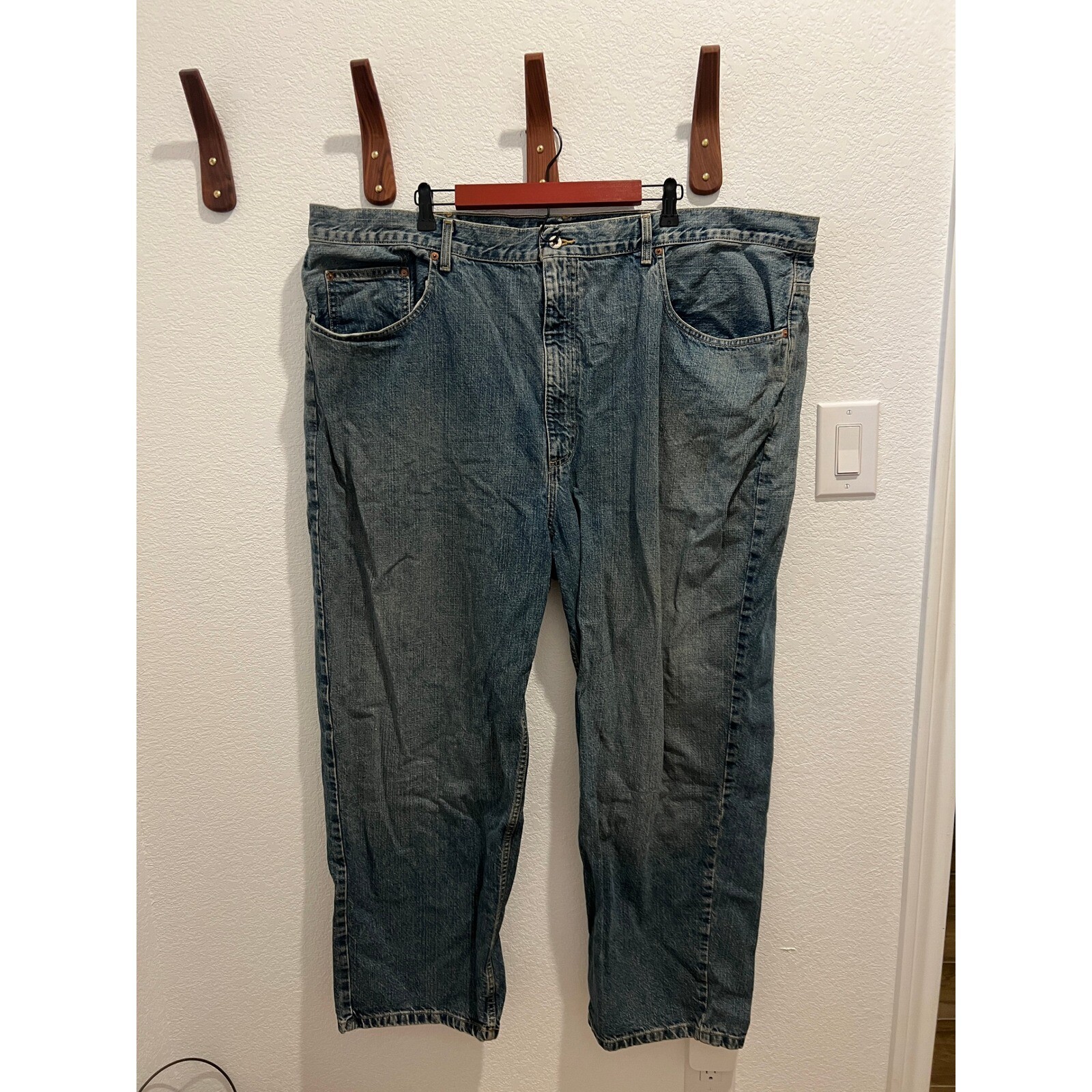 Vintage Polo Jeans Co. Jeans Mens 50x30 Loose Fit Straight Streetwear Denim Blue