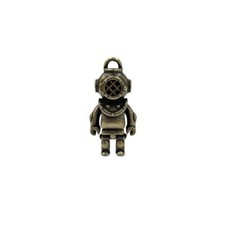 Brass Diver Knife Bead DIY Pendant for Lanyards EDC Paracord Keychain Accessory