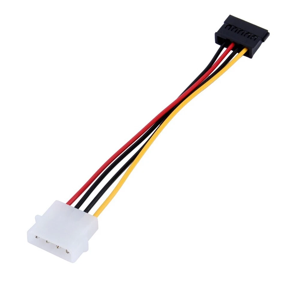 12Pcs IDE/Molex 4-Pin Male To Serial ATA SATA 15-Pin Female Power Adapter Cable - Image 2 of 3