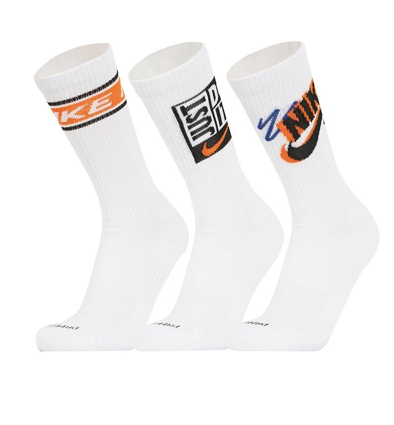 Nike Everyday Plus Crew Socks 3 Pairs (HJ9339-901) Gym Running Sports Sox