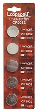 5 Loopacell CR2032 ECR 2032 Battery 3V Lithium Button Cell Batteries