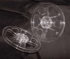 7" x 1/4" Clear plastic tape reel  (1) with brand new hinged box