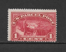 U.S. SCOTT Q1 MNH FINE - 1913 1c CARMINE ROSE - PARCEL POST ISSUE (C)