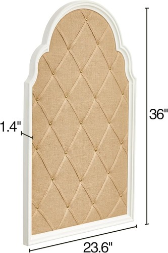 Chic 36" x 24" White Linen Bulletin Board - Perfect for Home or Office - Picture 10 of 10