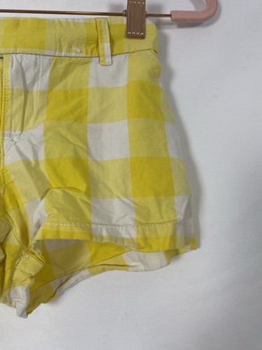 Tommy Hilfiger Girls Yellow Plaid Summer Shorts Size 8 - Picture 3 of 8