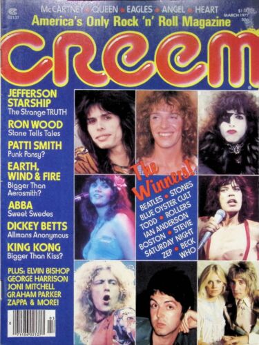 CREEM Magazine March 1977 Queen, Eagles, Beatles, Rolling Stones, Zeppelin ABBA - Picture 1 of 4