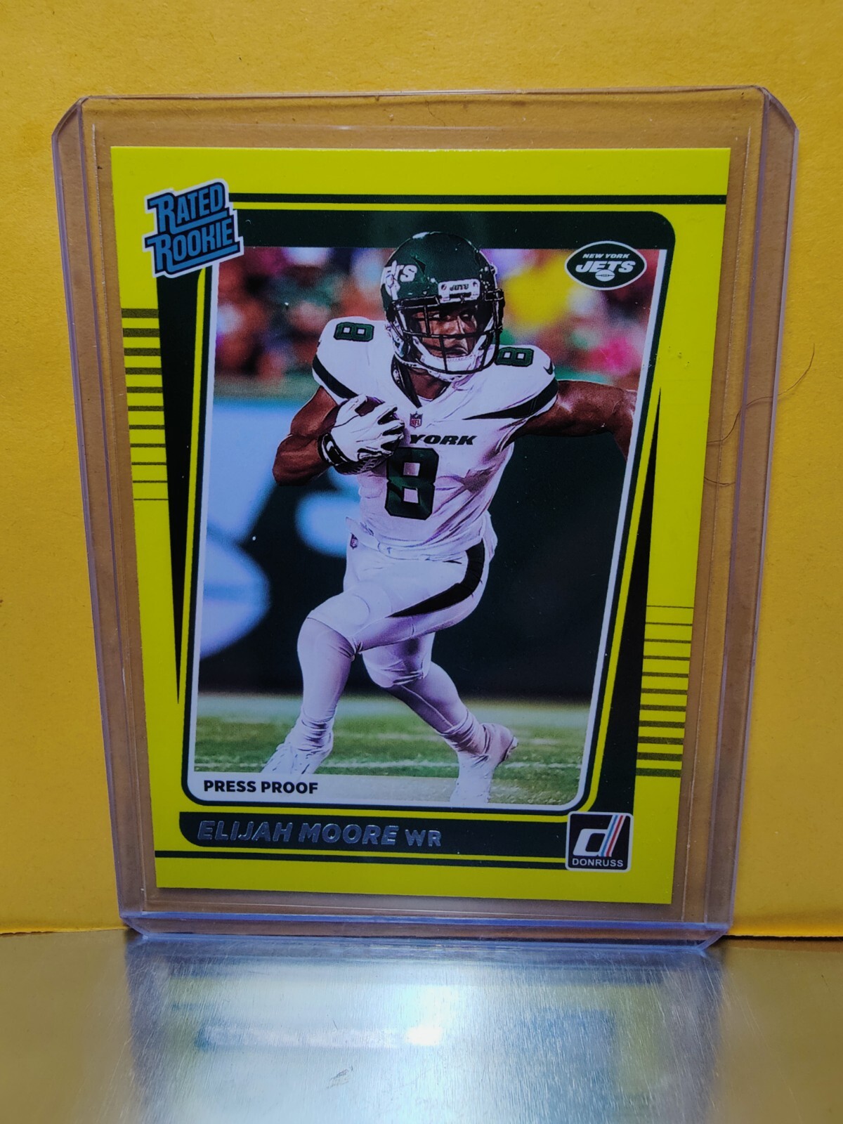 2021 Donruss ELIJAH MOORE Rated Rookie Card YELLOW Press Proof RC #271