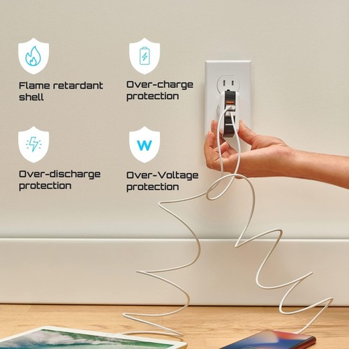 Kokvolta Bloc Chargeur USB C Chargeur Mural Adaptateur 4 Ports Power Brick Cube RAPIDE - Photo 4 sur 7