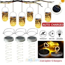 12 Pack 2M 20 LED MUCH Solar Jar Lid Lights Fairy String Light Kit Garden Decor