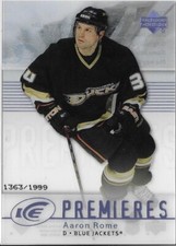 2007-08 Upper Deck Ice AARON ROME Ice Premieres rookie card #134