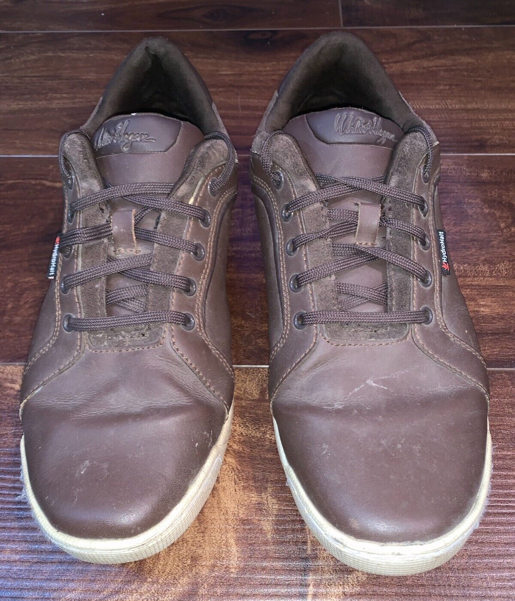 Walter Hagen Brown Leather HydroHalt Spikeless Golf Shoes Men\'s Size 12W Wide Walter Hagen Mens Hydrohalt Ortholite Brown Leather  main image 2