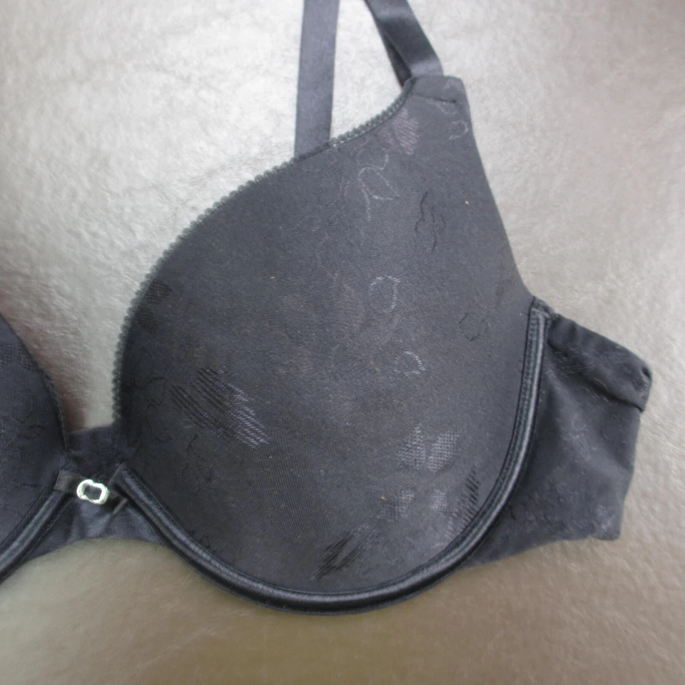 Sujetador Lily of France Talla 36B Negro Acolchado Con Aros Cierre Ajustable Espalda Foto 4 de 4