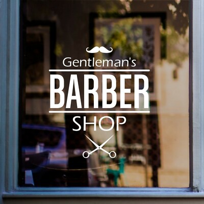 Herren Friseur Schaufenster Aufkleber Friseur Friseur Display Vinyl Decal