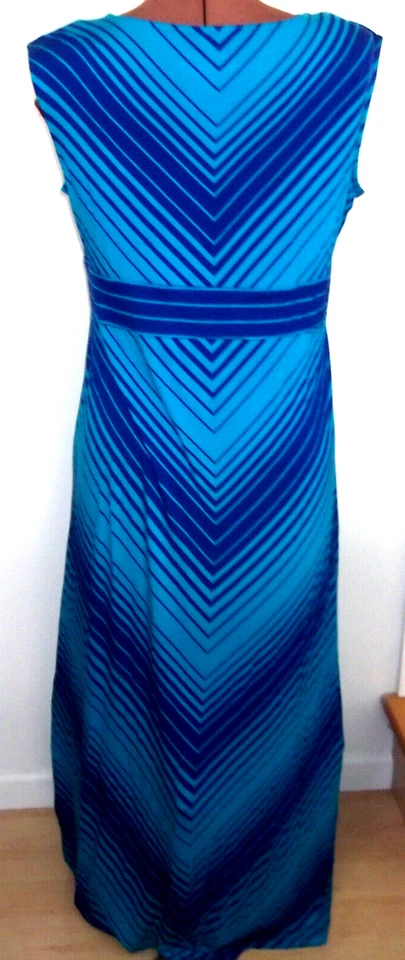 Azul APT. VESTIDO PULÓVER 9 RAYAS ELÁSTICAS sin mangas largo cuello en V/talla XL Foto 2 de 4
