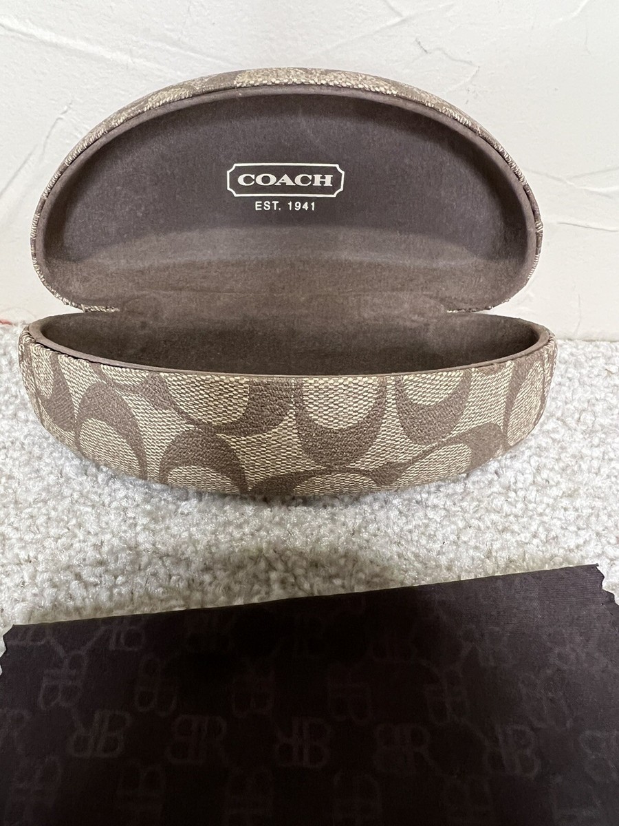 Coach Est.1941 Sunglasses Case Clam Shell Hard Case Eye Glasses