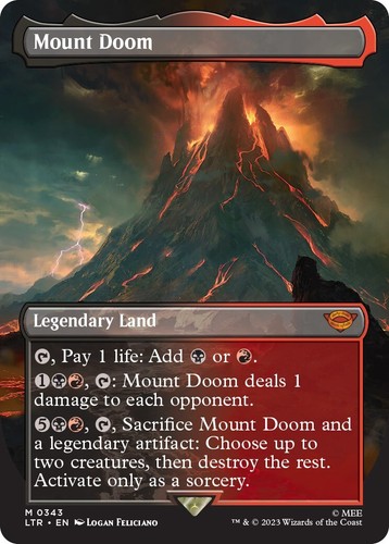 🔥 Mount Doom M Poster Foil #750 | LTR The Lord Of The Rings | MTG
