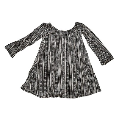 express boho dresses Women's Long Sleeve Black & White Dress S dark brown Custom Gold Birthday Dress Condition:VERY_GOOD neckline Layered ruffle design