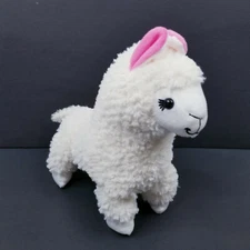 White Pink Llama Plush Stuffed Animal Best Toy Soft 13" Long